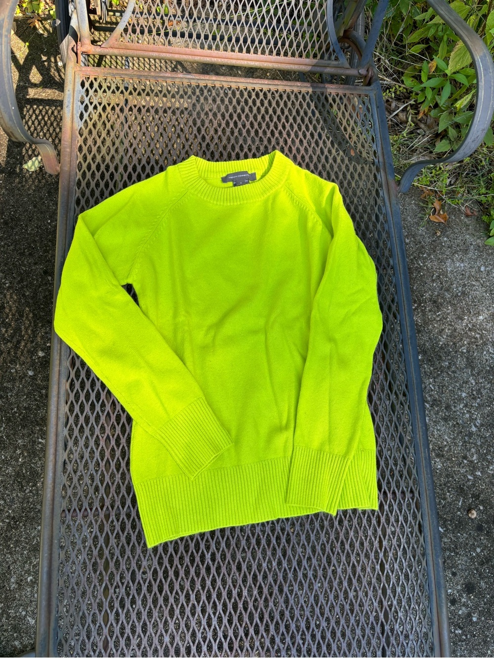 French Connection Sweater - Neon Lime